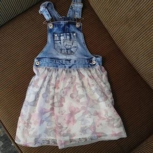 Girls Jordache Jean & Butterfly Tule Dress